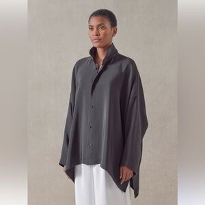 Eskandar Double Stand Collar Shirt - Long Size 2 (14-16)